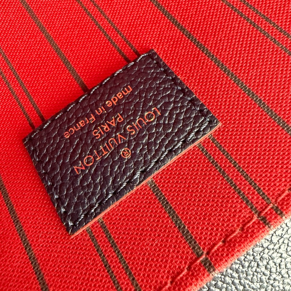 AUTHENTIC Louis Vuitton LV Pochette Metis Marine Rouge Navy Leather - Picture 11 of 16